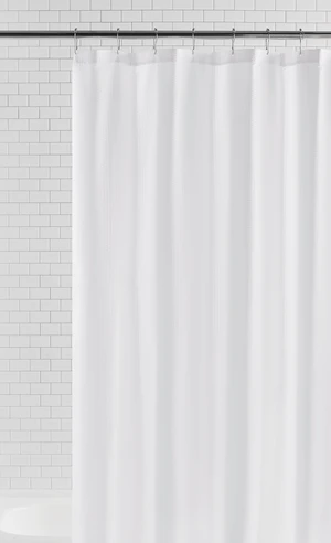Mainstays Water Repellent Microfiber Fabric Shower Liner, 70 x 72 in., White Mainstays Water Repellent Microfiber Fabric Shower Liner, 70 x 72 in., White