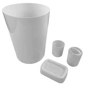Mainstays Plastic 4 Piece Bath Accessory Set, White for All Ages Mainstays Plastic 4 Piece Bath Accessory Set, White for All Ages