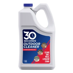 30 SECONDS Outdoor Cleaner, 1 Gallon Concentrate for Concrete Surfaces, Cleans Algae, Mold, Mildew Stains 30 SECONDS Outdoor Cleaner, 1 Gallon Concentrate for Concrete Surfaces, Cleans Algae, Mold, Mildew Stains
