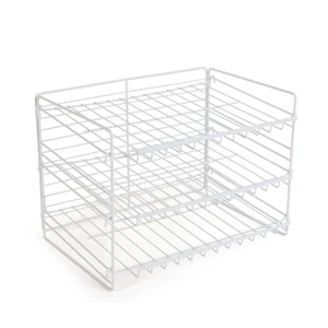 Mainstays 3-Tier Can Organizer Dispenser Rack, Steel, White Mainstays 3-Tier Can Organizer Dispenser Rack, Steel, White