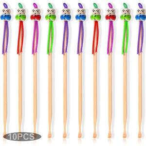10pcs Bamboo Ear Pick Ear Cleaner Earwax Curette Remover Earpick Tool Hanging Clean Tool for Adult Children 10pcs Bamboo Ear Pick Ear Cleaner Earwax Curette Remover Earpick Tool Hanging Clean Tool for Adult Children