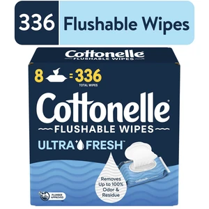 Cottonelle Ultra Fresh Flushable Wet Wipes, 8 Flip-Top Packs Cottonelle Ultra Fresh Flushable Wet Wipes, 8 Flip-Top Packs