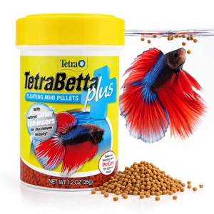 TetraBetta PLUS Floating Mini Pellets, Fish Food With Natural Color Enhancer, 1.2 ounces TetraBetta PLUS Floating Mini Pellets, Fish Food With Natural Color Enhancer, 1.2 ounces