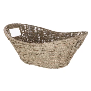 Mainstays Oval Natural Seagrass Storage Basket with Cut-Out Handles Mainstays Oval Natural Seagrass Storage Basket with Cut-Out Handles