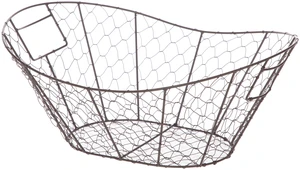 Mainstays Chicken Wire Decorative Storage Basket with Handles Mainstays Chicken Wire Decorative Storage Basket with Handles
