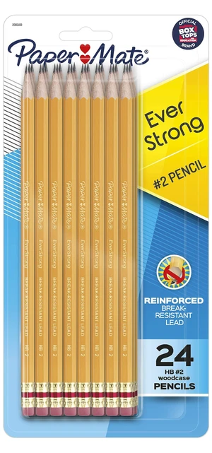 Paper Mate EverStrong #2 Pencils Reinforced Break-Resistant Lead When Writing 24-Pack Paper Mate EverStrong #2 Pencils Reinforced Break-Resistant Lead When Writing 24-Pack