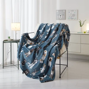 Mainstays Cozy Plush Throw Blanket, Blue Dog Print, 50 x 60 in Mainstays Cozy Plush Throw Blanket, Blue Dog Print, 50 x 60 in