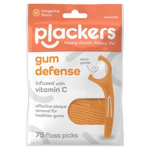 Plackers® Gum Defense Floss Picks with Vitamin C, Energizing Tangerine Flavor, GentleFloss, 75 Count Plackers® Gum Defense Floss Picks with Vitamin C, Energizing Tangerine Flavor, GentleFloss, 75 Count