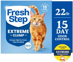 Fresh Step Extreme Clump Multi-Cat Clumping Cat Litter, Febreze Freshness Scent, 22 lb Box Fresh Step Extreme Clump Multi-Cat Clumping Cat Litter, Febreze Freshness Scent, 22 lb Box