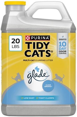 Purina Tidy Cats With Glade Clear Springs Scented, Odor Control, Clumping Multi-Cat Litter Purina Tidy Cats With Glade Clear Springs Scented, Odor Control, Clumping Multi-Cat Litter