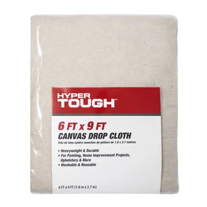Hyper Tough Canvas Drop Cloth, 6' x 9' Hyper Tough Canvas Drop Cloth, 6' x 9'