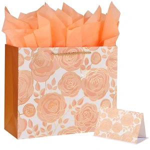 SUNCOLOR Large Gift Bag with Tissue Paper and Card for Girls & Women SUNCOLOR Large Gift Bag with Tissue Paper and Card for Girls & Women