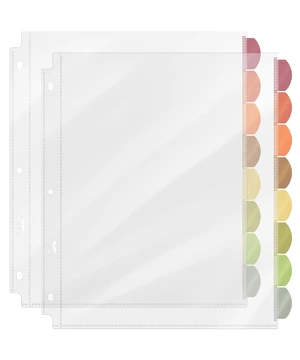 Mr. Pen- Clear Sheet Protectors with Tabs, 8.5x11 Inches, 8 Tabs, 2 Sets | Durable Clear Plastic Dividers for 3 Ring Binders, Insertable Index Page Divider with Multicolor Tabs Mr. Pen- Clear Sheet Protectors with Tabs, 8.5x11 Inches, 8 Tabs, 2 Sets | Durable Clear Plastic Dividers for 3 Ring Binders, Insertable Index Page Divider with Multicolor Tabs
