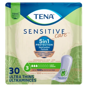 TENA Sensitive Care Ultra Thin Light Incontinence Pads Women, Regular, 30ct TENA Sensitive Care Ultra Thin Light Incontinence Pads Women, Regular, 30ct