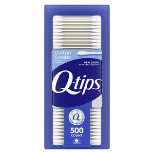 Q-tips Cotton Swabs, Original, For Home, First Aid and Beauty, 100% Cotton, 500 Count Q-tips Cotton Swabs, Original, For Home, First Aid and Beauty, 100% Cotton, 500 Count
