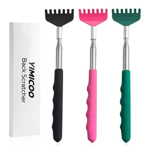YIMICOO 3 Pack Extendable Back Scratcher, Stainless Steel Portable Telescoping Back Scratchers for Adults Men Women, with Rubber Handles YIMICOO 3 Pack Extendable Back Scratcher, Stainless Steel Portable Telescoping Back Scratchers for Adults Men Women, with Rubber Handles