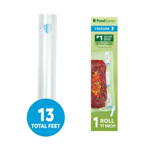 FoodSaver Vacuum Sealer Roll 11" x 13' Create Custom Freezer Bags For Food Storage FoodSaver Vacuum Sealer Roll 11" x 13' Create Custom Freezer Bags For Food Storage