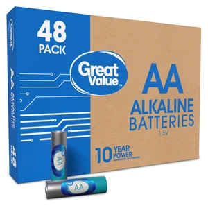 Great Value Alkaline AA Batteries, 48 Count Great Value Alkaline AA Batteries, 48 Count