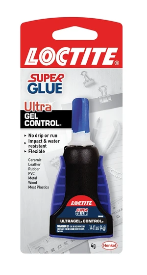 Loctite Super Glue Ultra Gel Control, Clear, 0.14 fl oz Bottle, 1 Pack - Superglue for Plastic, Wood, Metal, Crafts & Repair, Cyanoacrylate Adhesive Instant Glue, Quick Dry Loctite Super Glue Ultra Gel Control, Clear, 0.14 fl oz Bottle, 1 Pack - Superglue for Plastic, Wood, Metal, Crafts & Repair, Cyanoacrylate Adhesive Instant Glue, Quick Dry