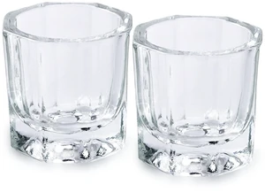 Bulex Small Dappen Dish for Nails, Clear Glass, 2 Pack Bulex Small Dappen Dish for Nails, Clear Glass, 2 Pack