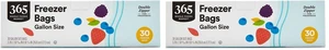 365 by Whole Foods Market, Gallon Size Freezer Bags, Double Zipper, 30 Count 365 by Whole Foods Market, Gallon Size Freezer Bags, Double Zipper, 30 Count