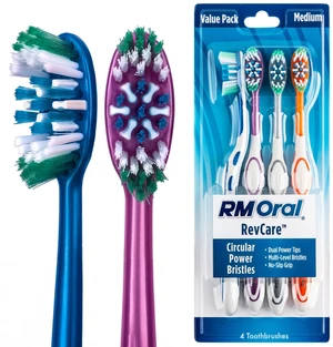 RM Oral RevCare Medium Toothbrushes, 4 Count RM Oral RevCare Medium Toothbrushes, 4 Count