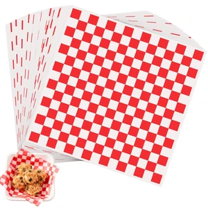 100pcs Waxed Deli Paper Sheets, 7x7" Food Basket Liners for Sandwiches, Burgers. Classic Checkered Deli Wrap Wax Paper Sheets by Neyimqr (Red) 100pcs Waxed Deli Paper Sheets, 7x7" Food Basket Liners for Sandwiches, Burgers. Classic Checkered Deli Wrap Wax Paper Sheets by Neyimqr (Red)