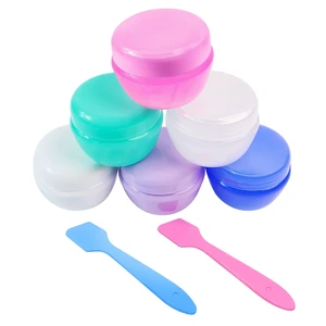 GAQWOK 6 Pcs 20ml Small Travel Containers Portable Toiletry Storage Jars GAQWOK 6 Pcs 20ml Small Travel Containers Portable Toiletry Storage Jars