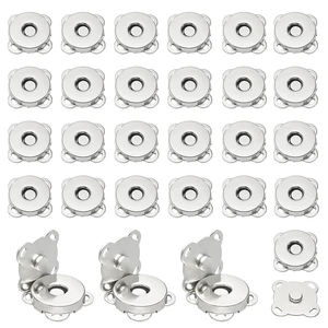 30 Sets Magnetic Snap Buttons,14mm Silver Magnetic Button for Clothes, Bags, Purses,Sewing on Magnetic Snaps for Fabric DIY Craft 30 Sets Magnetic Snap Buttons,14mm Silver Magnetic Button for Clothes, Bags, Purses,Sewing on Magnetic Snaps for Fabric DIY Craft