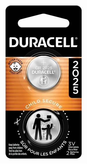 Duracell 2025 Lithium Coin Battery 3V, Bitter Coating Discourages Swallowing, 2 Pack Duracell 2025 Lithium Coin Battery 3V, Bitter Coating Discourages Swallowing, 2 Pack