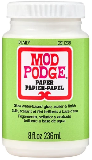 Mod Podge Paper Sealer, Glue, and Finish, 8 fl oz, Gloss Mod Podge Paper Sealer, Glue, and Finish, 8 fl oz, Gloss