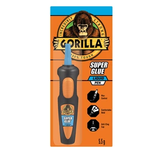 Gorilla Clear Super Glue 5.5 Gram Pen, Product Net Content Quantity 1 Gorilla Clear Super Glue 5.5 Gram Pen, Product Net Content Quantity 1