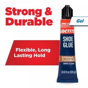 Loctite Shoe Glue, Pack of 1, Clear 0.6 fl oz Tube Loctite Shoe Glue, Pack of 1, Clear 0.6 fl oz Tube