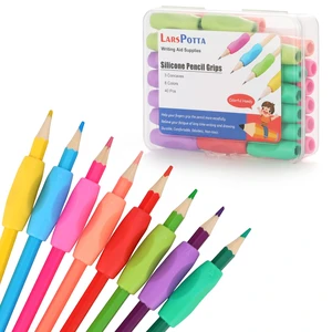 Triangle Pencil Grips for Adults, Gel Pen Grips, 40pcs 8 Colors Triangle Pencil Grips for Adults, Gel Pen Grips, 40pcs 8 Colors