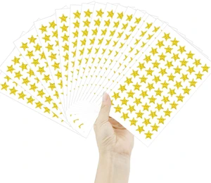 1800 PCS Gold Star Stickers, 30 Sheets Holographic Gold Star Sticker for Kids Reward, Foil Stars Stickers, Small Mini Stars Sticker for School Planner, Behavior Chart, Classroom Teacher Supplies 1800 PCS Gold Star Stickers, 30 Sheets Holographic Gold Star Sticker for Kids Reward, Foil Stars Stickers, Small Mini Stars Sticker for School Planner, Behavior Chart, Classroom Teacher Supplies