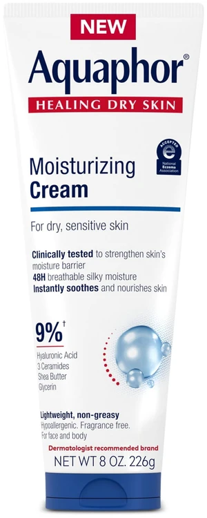 Aquaphor Moisturizing Face and Body Cream, 8 oz Tube Aquaphor Moisturizing Face and Body Cream, 8 oz Tube