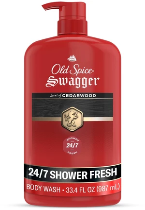 Old Spice Body Wash for Men, 24/7 Shower Fresh, Swagger Cedarwood, 33.4 fl oz Old Spice Body Wash for Men, 24/7 Shower Fresh, Swagger Cedarwood, 33.4 fl oz