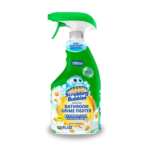 Scrubbing Bubbles Bathroom and Shower Cleaner Disinfectant Spray, Foaming Action Bathroom Grime Fighter, Petal Paradise Scent, 32oz