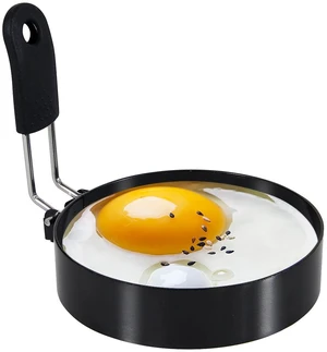 3.5'' Egg Rings with Silicone Handle, Stainless Steel Egg Cooking Rings,Nonstick,For Frying Eggs and English Muffins Pancake, Egg Mold Shaper For Breakfast 3.5'' Egg Rings with Silicone Handle, Stainless Steel Egg Cooking Rings,Nonstick,For Frying Eggs and English Muffins Pancake, Egg Mold Shaper For Breakfast
