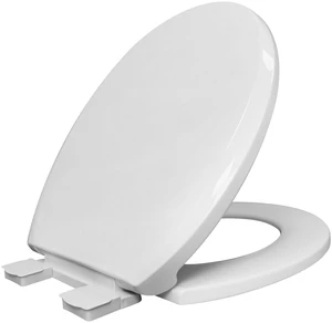 Mainstays Round Plastic Slow-Close Toilet Seat, White