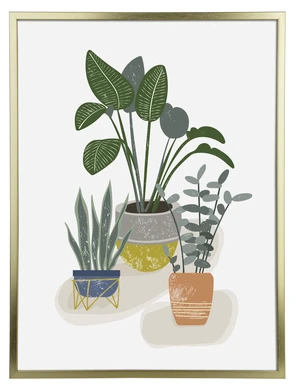 Mainstays  18x24 Picture Frame  Gold Thin Flat Profile Wall Photo Frame