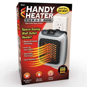 Handy Heater Turbo, Personal Electric Ceramic Space Heater, 800 Watts. New Handy Heater Turbo, Personal Electric Ceramic Space Heater, 800 Watts. New