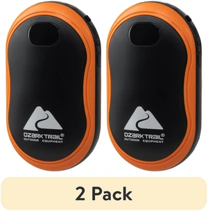 (2 pack) Ozark Trail 5200mAh Rechargeable and Portable 3-Temperature Hand Warmer for Camping, Orange (2 pack) Ozark Trail 5200mAh Rechargeable and Portable 3-Temperature Hand Warmer for Camping, Orange
