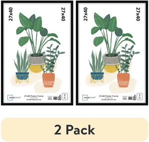 (2 pack) Mainstays 27 in x 40 in Black Poster Frame (2 pack) Mainstays 27 in x 40 in Black Poster Frame
