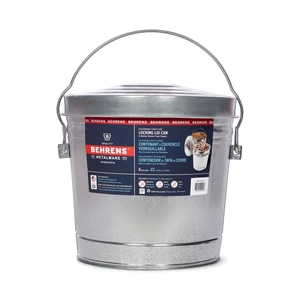 BEHRENS Galvanized Steel Locking Lid Storage Can, 6-Gallon BEHRENS Galvanized Steel Locking Lid Storage Can, 6-Gallon