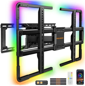 Full Motion TV Wall Mount with LED Light for 4990 inch TVs Max VESA 600x400mm, Backlit TV Mount with Music Sync, Pre-Assembled, extension, swivel, tilt, 150 lbs capacity Full Motion TV Wall Mount with LED Light for 4990 inch TVs Max VESA 600x400mm, Backlit TV Mount with Music Sync, Pre-Assembled, extension, swivel, tilt, 150 lbs capacity