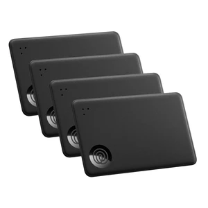 Tile Slim Bundle - Wallet Finder, Bluetooth Tracker and Item Locator for Luggage Tags, Passports and More. Both iOS and Android Compatible. Phone Finder. 4-Pack (Black) Tile Slim Bundle - Wallet Finder, Bluetooth Tracker and Item Locator for Luggage Tags, Passports and More. Both iOS and Android Compatible. Phone Finder. 4-Pack (Black)