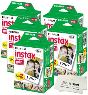 INSTAX Mini Instant Film (White) For Mini 8 & Mini 9 Cameras w/ Microfiber Cloth by Quality Photo (100 Film Sheets) INSTAX Mini Instant Film (White) For Mini 8 & Mini 9 Cameras w/ Microfiber Cloth by Quality Photo (100 Film Sheets)