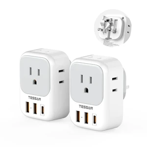 UK Adapters for Travel, US to UK Ireland Plug Adapter 20W, Foldable Power Adaptor, 4 Outlets 3 USB(PD 20W 1 USB C), Type G for USA to Scotland London England Hongkong Dubai Irish UK Adapters for Travel, US to UK Ireland Plug Adapter 20W, Foldable Power Adaptor, 4 Outlets 3 USB(PD 20W 1 USB C), Type G for USA to Scotland London England Hongkong Dubai Irish