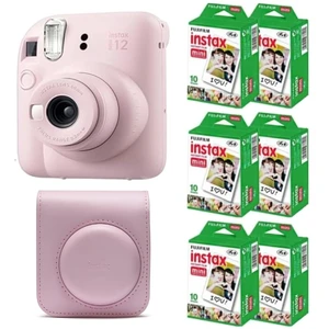 Instax Mini 12 Instant Film Camera (Blossom Pink w/Case + Extra Film, Compact) Instax Mini 12 Instant Film Camera (Blossom Pink w/Case + Extra Film, Compact)